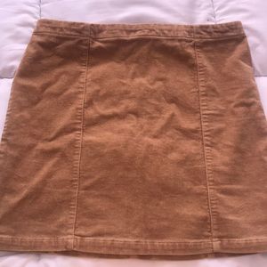 Forever 21 tan corduroy mini skirt